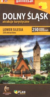 Mapa - Dolny Śląsk 250 atrakcji turystycznych. Autor: Opracowanie zbiorowe. SmakLiter.pl Okładka książki Mapa - Dolny Śląsk 250 atrakcji turystycznych