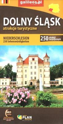Mapa - Dolny Śląsk 250 atrakcji turystycznych. Autor: Opracowanie zbiorowe. SmakLiter.pl Okładka książki Mapa - Dolny Śląsk 250 atrakcji turystycznych