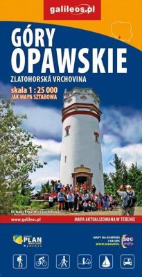 Mapa - góry Opawskie 1:25 000. Autor: Opracowanie zbiorowe. SmakLiter.pl Okładka książki Mapa - góry Opawskie 1:25 000