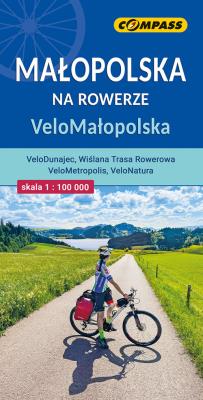 Mapa - Małopolska na rowerze 1:100 00. Autor:   Praca zbiorowa. SmakLiter.pl Okładka książki Mapa - Małopolska na rowerze 1:100 00