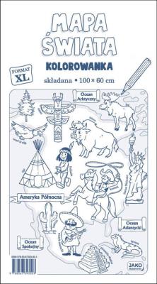 Opakowanie Mapa Świata Kolorowanka XL 2 sztuki
