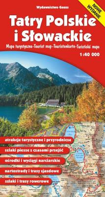 Mapa „Tatry Polskie i Słowackie”. Wydawca: Gauss. SmakLiter.pl Opakowanie Mapa „Tatry Polskie i Słowackie”