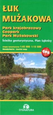 Mapa tur. - Łuk Mużakowa 1:45 000 i 1:12 500. Autor:   Praca zbiorowa. SmakLiter.pl Okładka książki Mapa tur. - Łuk Mużakowa 1:45 000 i 1:12 500