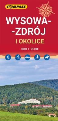 Mapa - Wysowa-Zdrój i okolice 1:35 000. Autor:   Praca zbiorowa. SmakLiter.pl Okładka książki Mapa - Wysowa-Zdrój i okolice 1:35 000