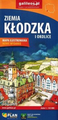 Mapa - Ziemia Kłodzka i okolice 1:450 000. Autor:   Praca zbiorowa. SmakLiter.pl Okładka książki Mapa - Ziemia Kłodzka i okolice 1:450 000