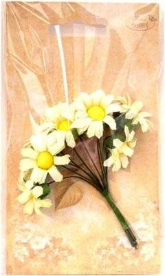 Opakowanie Margerytki materiałowe kremowe 2cm 12szt