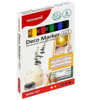 Marker akrylowy Deco 463 XF 6kol MONAMI. Wydawca: Monami. SmakLiter.pl Opakowanie Marker akrylowy Deco 463 XF 6kol MONAMI