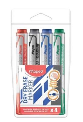 Opakowanie Marker do tablic suchościeralnych Marker'peps 4kol