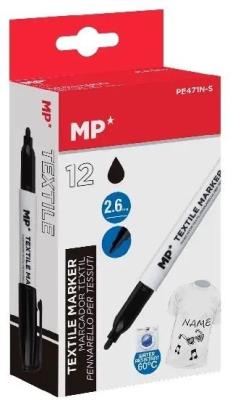 Opakowanie Marker do tkanin czarny 2,6mm 12st