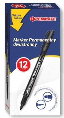Opakowanie Marker dwustronny czarny (12szt) PENMATE
