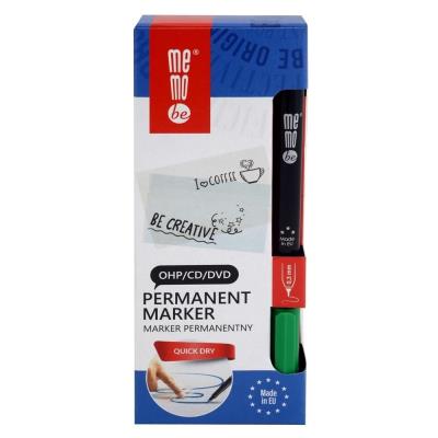 Opakowanie Marker permanentny 0,3mm zielony (10szt) MemoBe