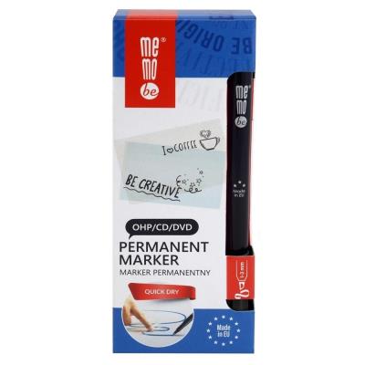 Opakowanie Marker permanentny 1-3mm czarny (10szt) MemoBe