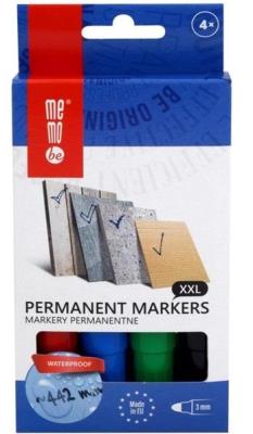 Opakowanie Marker permanentny 3mm 4 kolory MemoBe