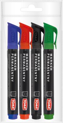Marker permanentny 4 kolory. Wydawca: TOMA. SmakLiter.pl Opakowanie Marker permanentny 4 kolory