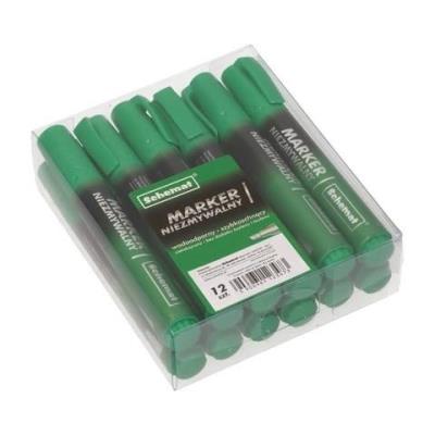 Opakowanie Marker permanentny ścięty zielony (12szt)