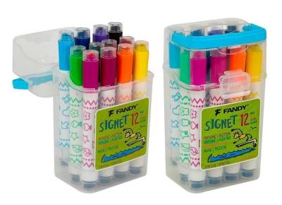 Opakowanie Marker Signet z pieczątką 12 kolorów