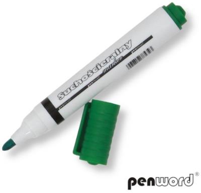 Opakowanie Marker suchościeralny zielony (12szt)