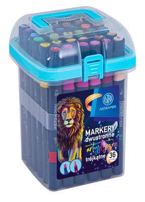 Opakowanie Markery artystyczne trójkątne dwustronne ASTRAPEN 36 kolorów