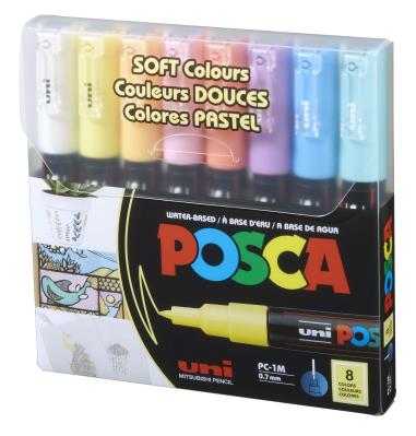 Opakowanie Markery PC-1M 8 kolorów pastelowe kolory