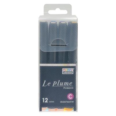 Opakowanie Markery permanentne z końcówką pędzelkową 12szt