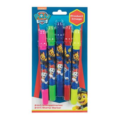 Markery ze stempelkami Psi Patrol 2w1 5el. Wydawca: Cass Film. SmakLiter.pl Opakowanie Markery ze stempelkami Psi Patrol 2w1 5el