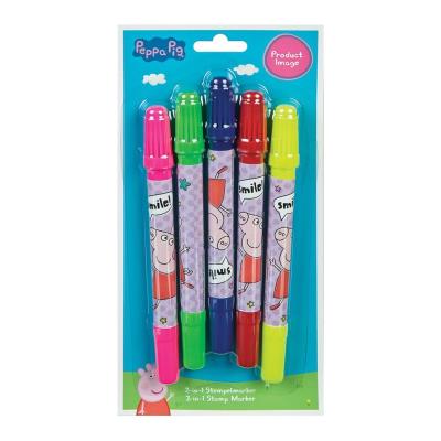 Markery ze stempelkami Świnka Peppa 5el. Wydawca: Cass Film. SmakLiter.pl Opakowanie Markery ze stempelkami Świnka Peppa 5el