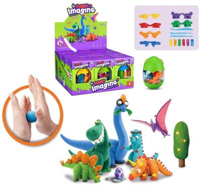 Opakowanie Masa plastyczna dinozaury z foremkami