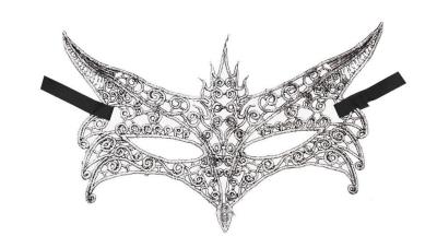 Opakowanie Maska subtelna koronkowa glamour srebrna MIX