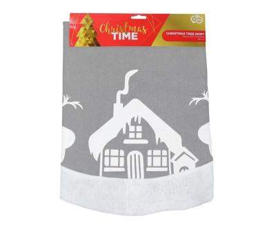 Opakowanie Mata pod choinkę renifery, srebrna 90cm