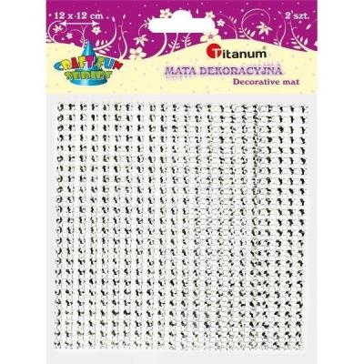 Opakowanie Mata z kryształkami srebrna 2szt
