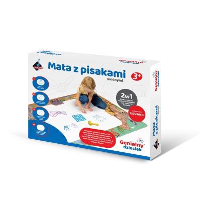 Mata z pisakami wodnymi 120x90cm. Wydawca: Askato. SmakLiter.pl Opakowanie Mata z pisakami wodnymi 120x90cm