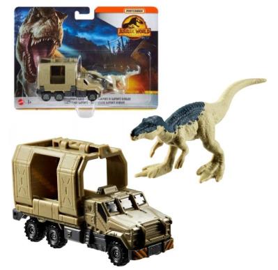 Opakowanie Matchbox Jurassic World Transporter z Baryonyxem