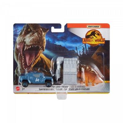 Opakowanie Matchbox Jurassic World Transporter z Stegozaurem
