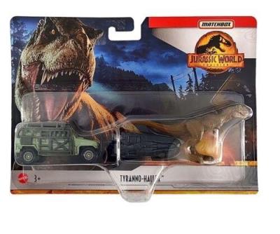 Opakowanie Matchbox Jurassic World Transporter z Tyranozaurem
