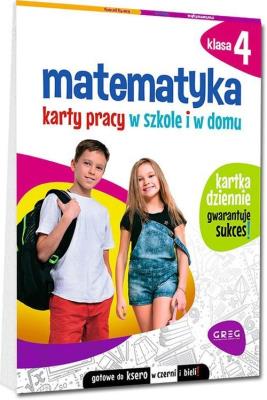 Okładka książki Matematyka SP 4 Karty pracy w szkole i w domu