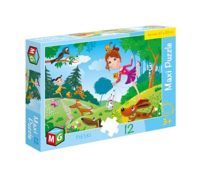 Maxi Puzzle 12 Pieski. Wydawca: MULTIGRA. SmakLiter.pl Opakowanie Maxi Puzzle 12 Pieski