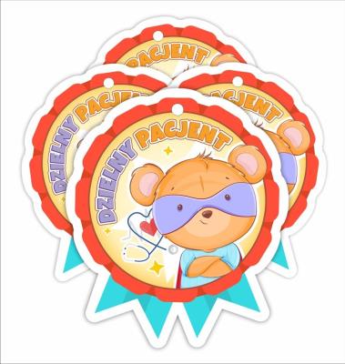 Opakowanie Medal papierowy - Dzielny pacjent Super Miś 4szt