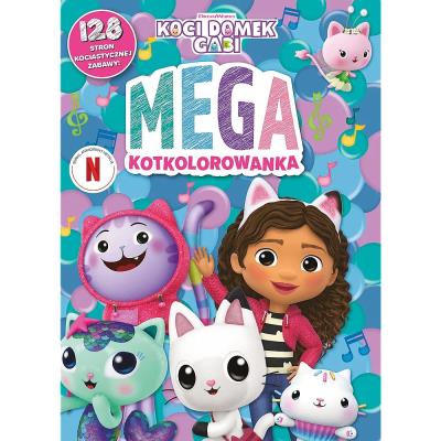 Mega KOTkolorowanka. Koci Domek Gabi. Autor: Opracowanie zbiorowe. SmakLiter.pl Okładka książki Mega KOTkolorowanka. Koci Domek Gabi