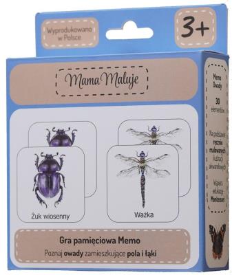 Memo Owady. Wydawca: Mama Maluje. SmakLiter.pl Opakowanie Memo Owady