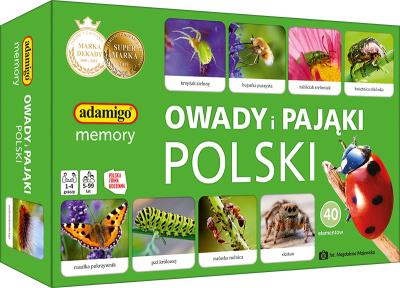 Memory - Owady i pająki Polski. Wydawca: Adamigo. SmakLiter.pl Opakowanie Memory - Owady i pająki Polski