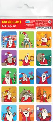 Opakowanie Mikołaje 01 Naklejki 4 sztuki