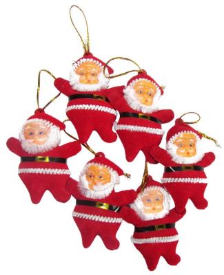 Opakowanie Mikołaje wiszące czerwone 6szt