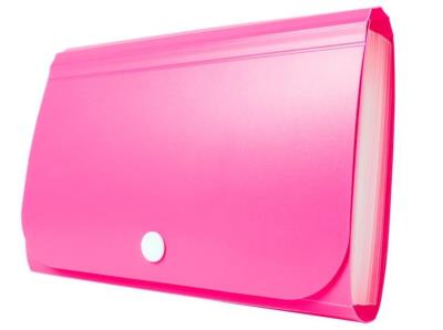 Opakowanie Mini organizer harmonijkowy PP zatrzask różowy