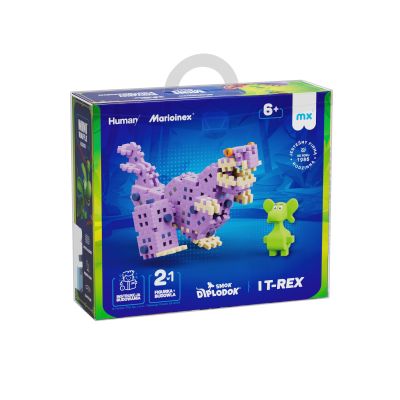 Opakowanie Mini Waffle 148el Diplodok i T-Rex