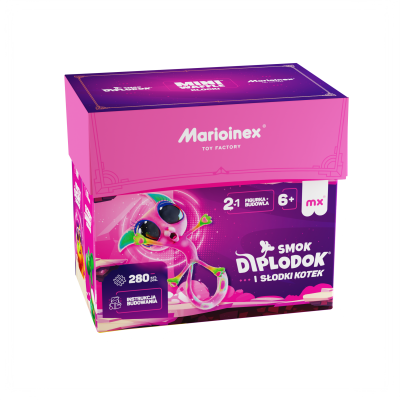 Opakowanie Mini Waffle 80el Diplodok i Kotek