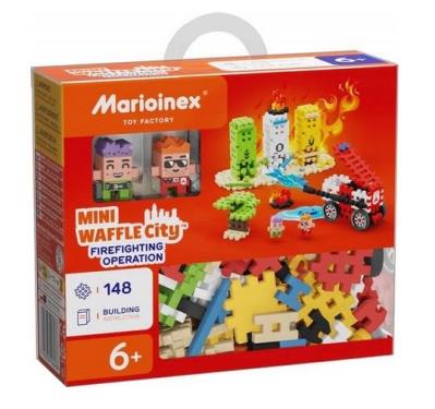 Opakowanie Mini Waffle City 148 elementów Akcja Strażacka
