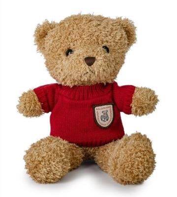 Opakowanie Miś brązowy 22cm w sweterku czerwony