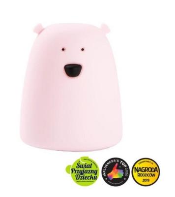 Opakowanie Miś mały lampka silikonowa różowa