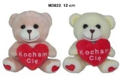 Opakowanie Miś z sercem 12cm MIX