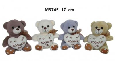Opakowanie Miś z sercem 17cm MIX